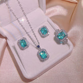 Wholesale Fashion Women Earring Jewelry Set Cubic Zirconia Rings Earrings Necklaces Fashion Jewelry Jewelry Sets For Women